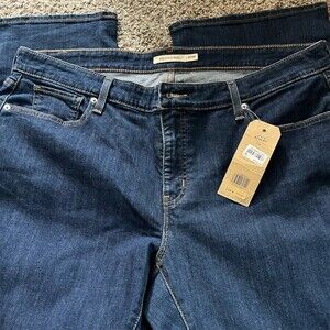 Levi’s 415 Bootcut Jeans Womens 20W M Dark Wash Mid Rise Stretch Denim
